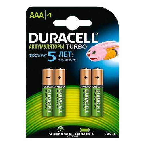 Аккумуляторная батарея Duracell Turbo AAАHR03 4 шт в Эксперт