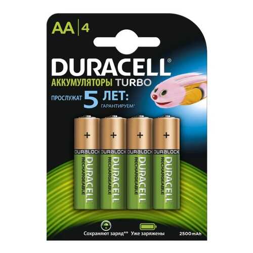 Аккумуляторная батарея Duracell Turbo HR6-4BL 4 шт в Эксперт