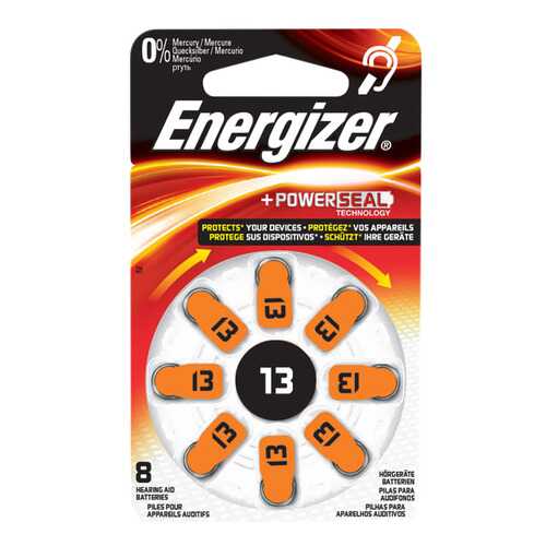 Батарейка Energizer Hearing Zinc Air 13 DP-8 8 шт в Эксперт