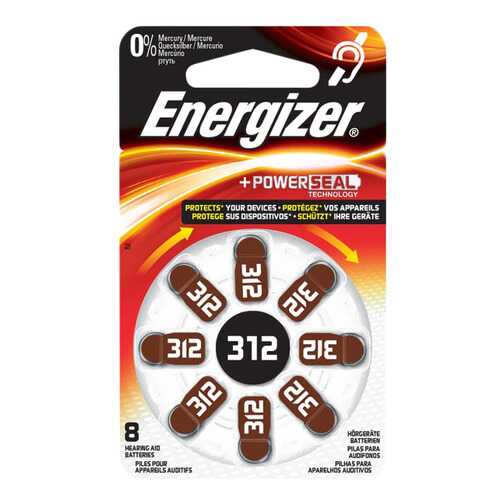 Батарейка Energizer Hearing Zinc Air 312 DP-8 8 шт в Эксперт