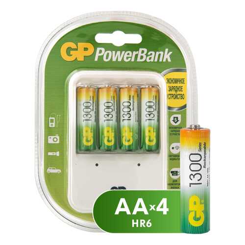 Зарядное устройство + аккумуляторы GP GPPB420GS130-2CR5 AA 4 шт. 1300 mAh в Эксперт