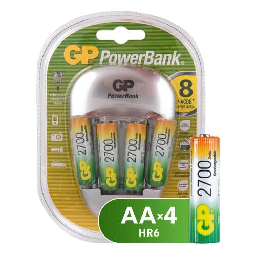 Зарядное устройство + аккумуляторы GP PB27GS270-2CR5 AA 4 шт. 2550 mAh в Эксперт