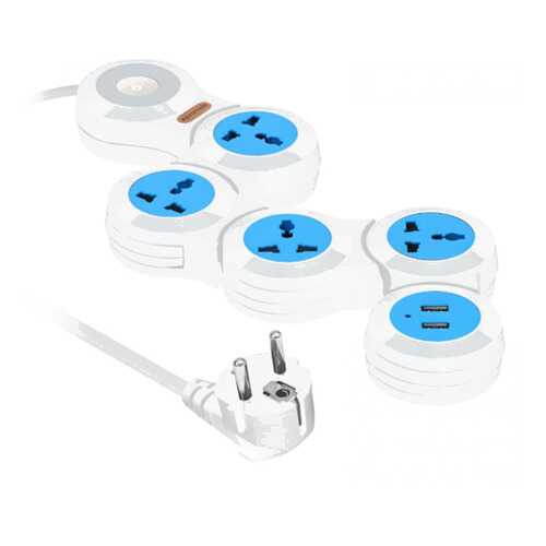 Сетевой фильтр Promate PowerStrip-2, 4 розетки, 3 м, White в Эксперт