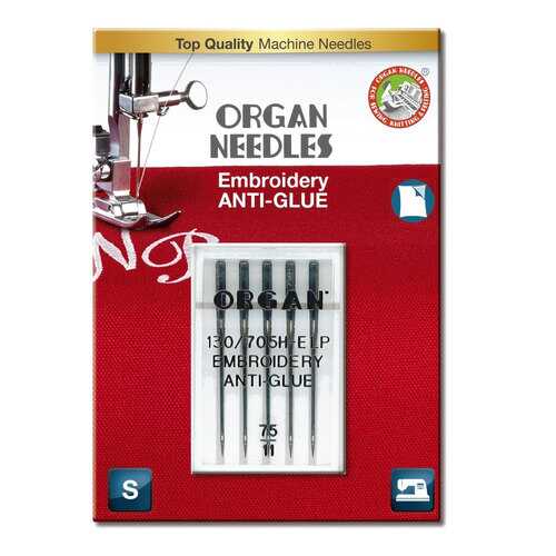 Иглы Organ Вышивальные Anti-Glue 5/75 в Эксперт